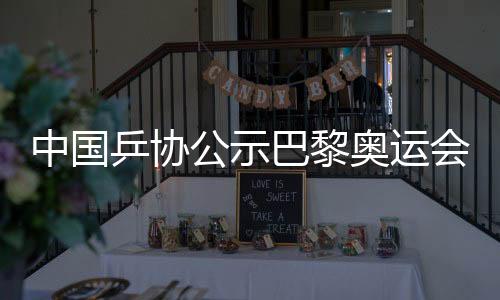 中國乒協(xié)公示巴黎奧運會參賽名單 孫穎莎陳夢出戰(zhàn)女單