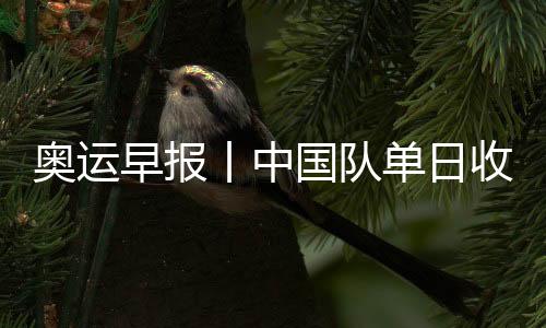 奧運(yùn)早報(bào)丨中國(guó)隊(duì)單日收1金1銀1銅 14歲小將創(chuàng)歷史