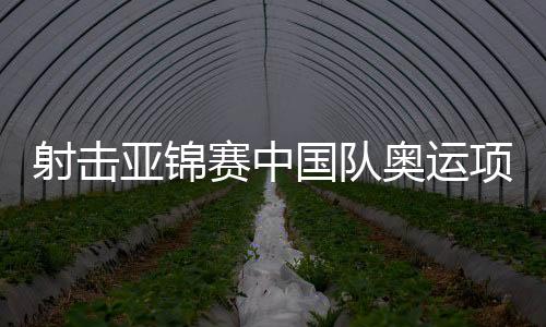 射擊亞錦賽中國隊(duì)奧運(yùn)項(xiàng)目收獲8金7銀1銅